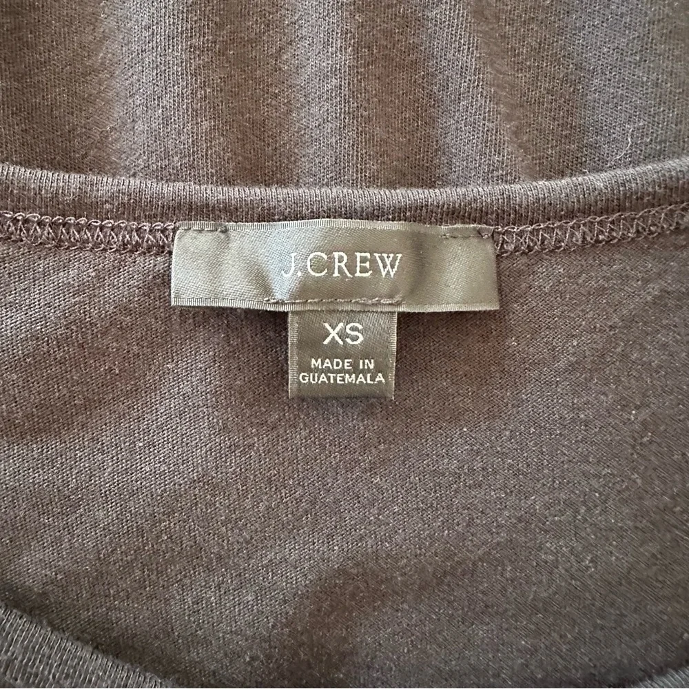 J. Crew Broken-In Jersey Knit Tiered Black Mini Dress Size XS